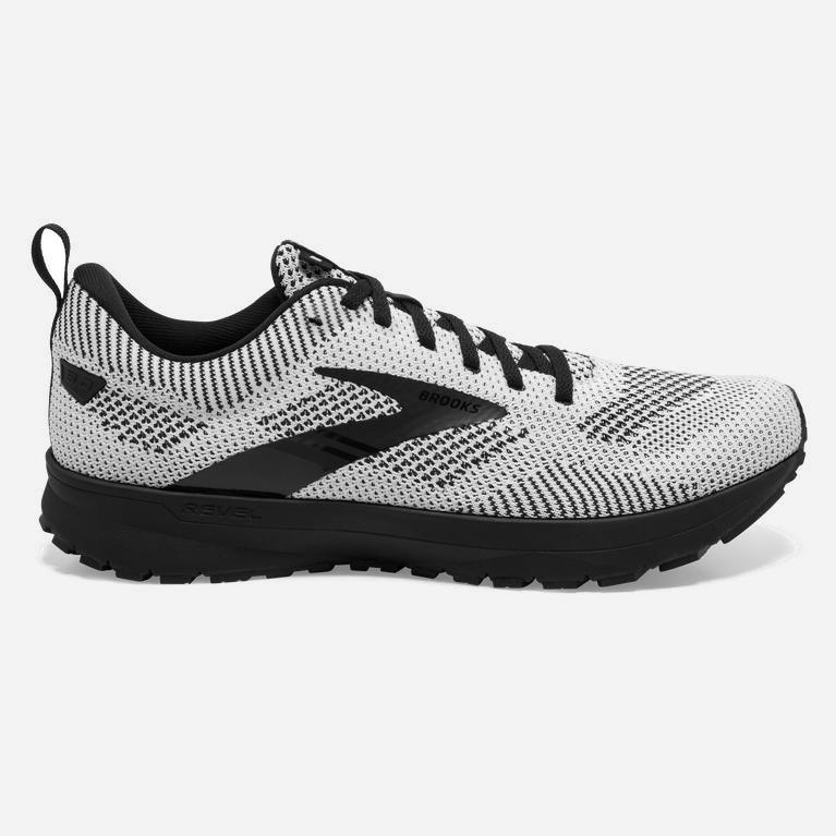 Brooks Revel 5 Israel - Men's Performance Road Running Shoes - White/Black (65483-SEDF)